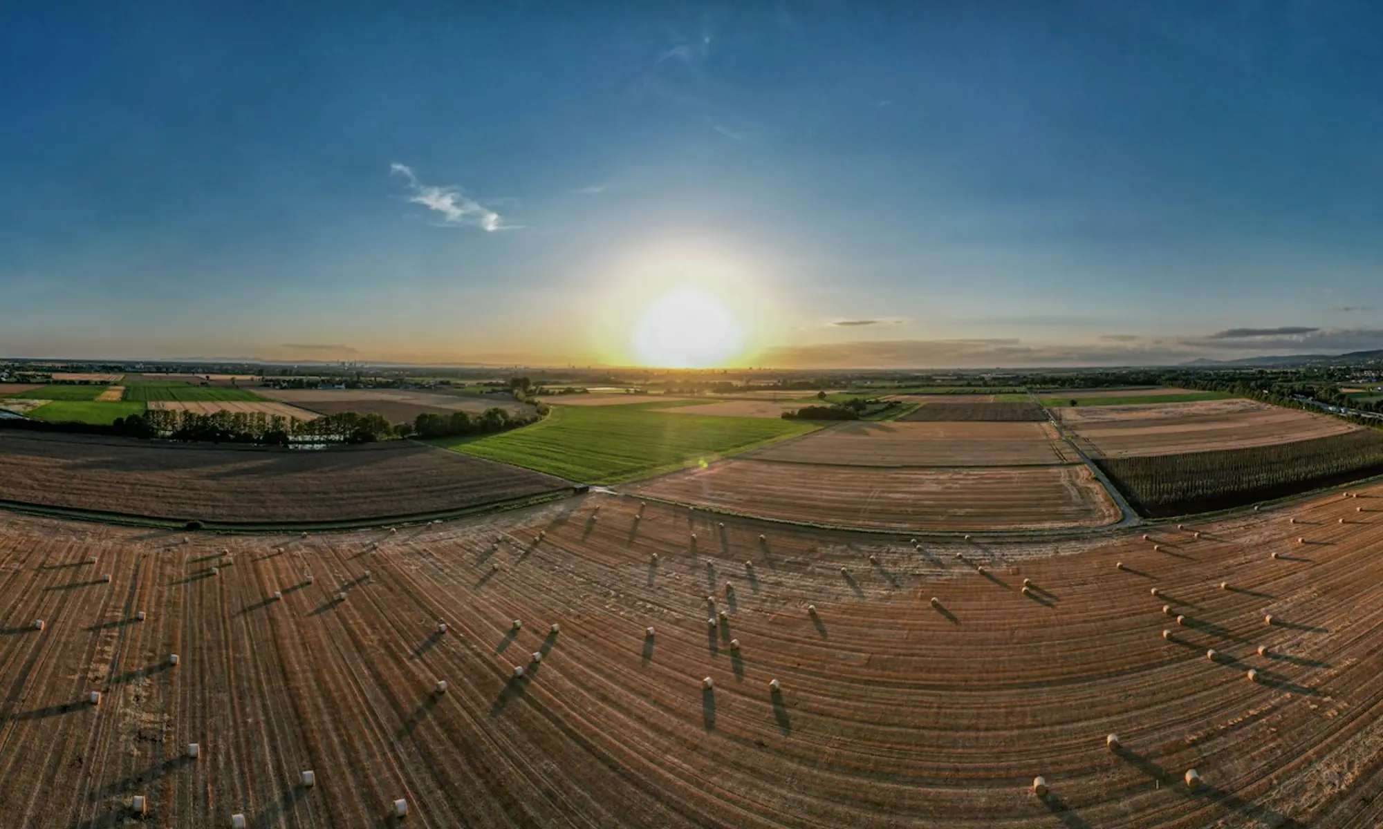 Sun setting over Central Valley farmland — methamphetamine addiction treatment serving Modesto, CA